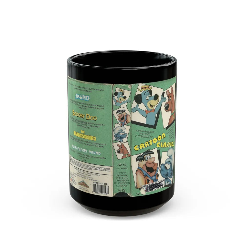 HANNA BARBERA CARTOON CLASSICS (VHS COVER) - Black Coffee Mug-15oz-Go Mug Yourself