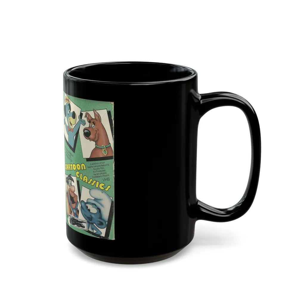 HANNA BARBERA CARTOON CLASSICS (VHS COVER) - Black Coffee Mug-Go Mug Yourself