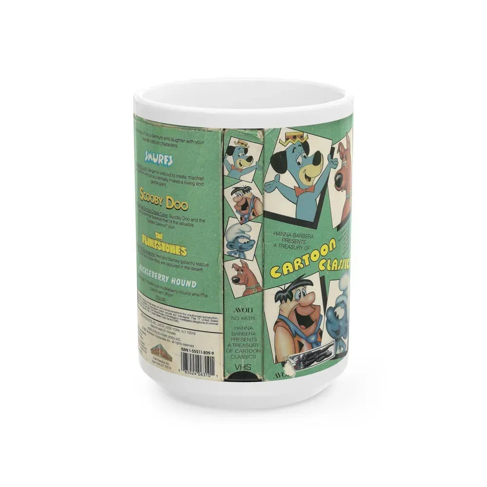 HANNA BARBERA CARTOON CLASSICS (VHS COVER) - White Coffee Mug 15oz - Go Mug Yourself