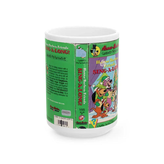 HANNA BARBERA FRIENDS SING A LONG (VHS COVER) - White Coffee Mug 15oz - Go Mug Yourself