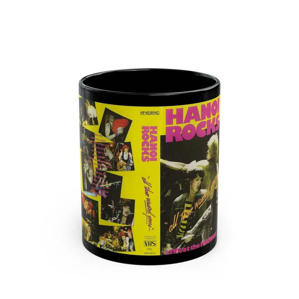 HANOI ROCKS LIVE AT MARQUEE (VHS COVER) - Black Coffee Mug 11oz - Go Mug Yourself