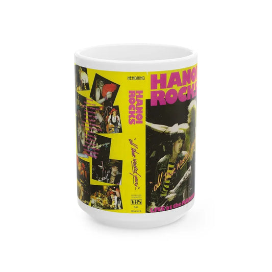 HANOI ROCKS LIVE AT MARQUEE (VHS COVER) - White Coffee Mug-15oz-Go Mug Yourself