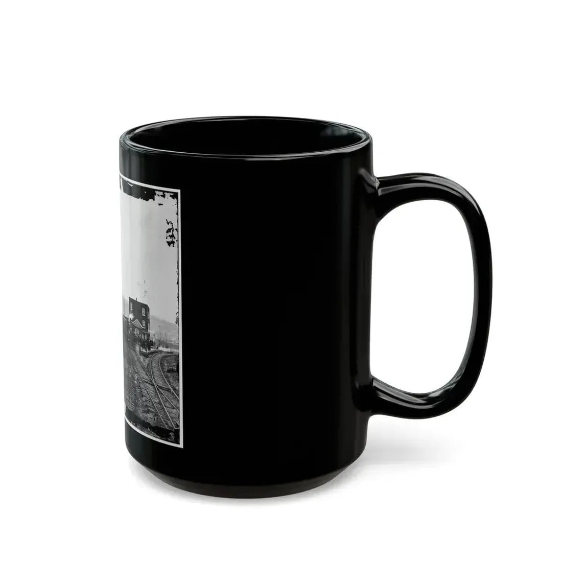 Hanover Junction, Pa. Passenger Train At Depot (U.S. Civil War) Black Coffee Mug - Go Mug Yourself