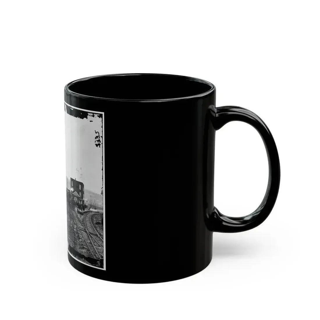 Hanover Junction, Pa. Passenger Train At Depot (U.S. Civil War) Black Coffee Mug - Go Mug Yourself