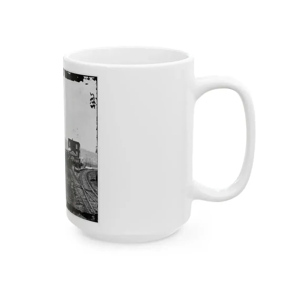Hanover Junction, Pa. Passenger Train At Depot (U.S. Civil War) White Coffee Mug - Go Mug Yourself