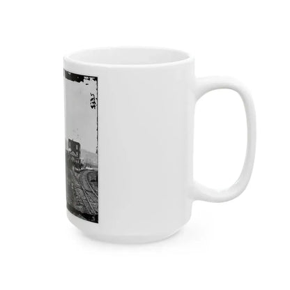 Hanover Junction, Pa. Passenger Train At Depot (U.S. Civil War) White Coffee Mug - Go Mug Yourself