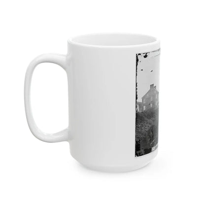 Hanover Junction, Pa. Passenger Train At Depot (U.S. Civil War) White Coffee Mug-Go Mug Yourself