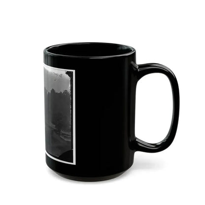 Hanovertown Ferry, Va.  Pontoon Bridges Across The Pamunkey, With Wagons (U.S. Civil War) Black Coffee Mug - Go Mug Yourself