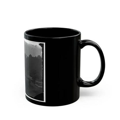 Hanovertown Ferry, Va.  Pontoon Bridges Across The Pamunkey, With Wagons (U.S. Civil War) Black Coffee Mug - Go Mug Yourself