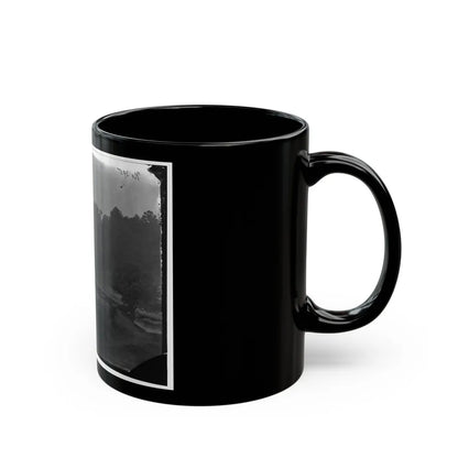 Hanovertown Ferry, Va. Pontoon Bridges Across The Pamunkey, With Wagons (U.S. Civil War) Black Coffee Mug-Go Mug Yourself