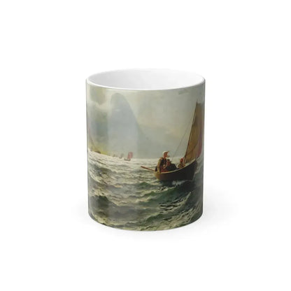 Hans Dahl (1849-1937) Upon Sunny Waves - Color Changing Mug 11oz 11oz - Go Mug Yourself