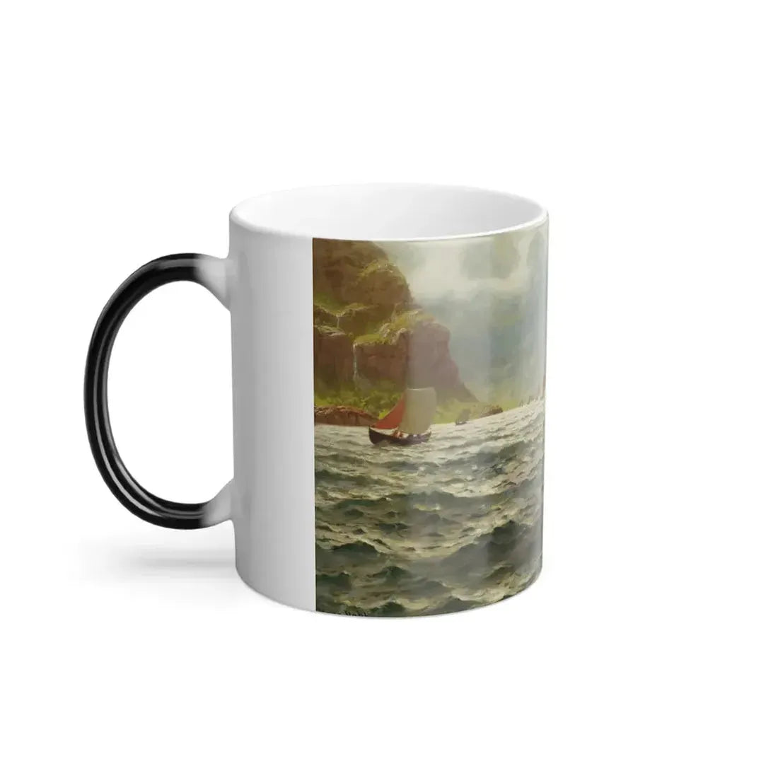 Hans Dahl (1849-1937) Upon Sunny Waves - Color Changing Mug 11oz - Go Mug Yourself