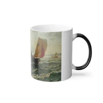 Hans Dahl (1849-1937) Upon Sunny Waves - Color Changing Mug 11oz - Go Mug Yourself