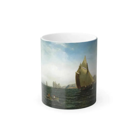 Hans Fredrik Gude (1825-1903) Seilbater Pa Fjorden - 1880 - Color Changing Mug 11oz 11oz - Go Mug Yourself