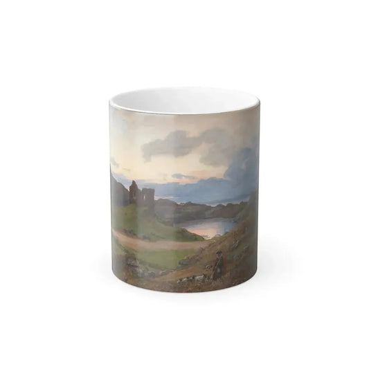 Hans Gude (1825-1903) Landskap Ved Tarbert Castle, Skottland - pencil and watercolour 1877 - Color Changing Mug 11oz 11oz - Go Mug Yourself