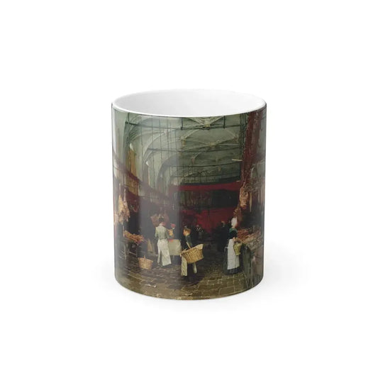 Hans Herrmann (1858-1942) Meat Hall in Middelburg - Oil on canvas 1887 - Color Changing Mug 11oz 11oz - Go Mug Yourself