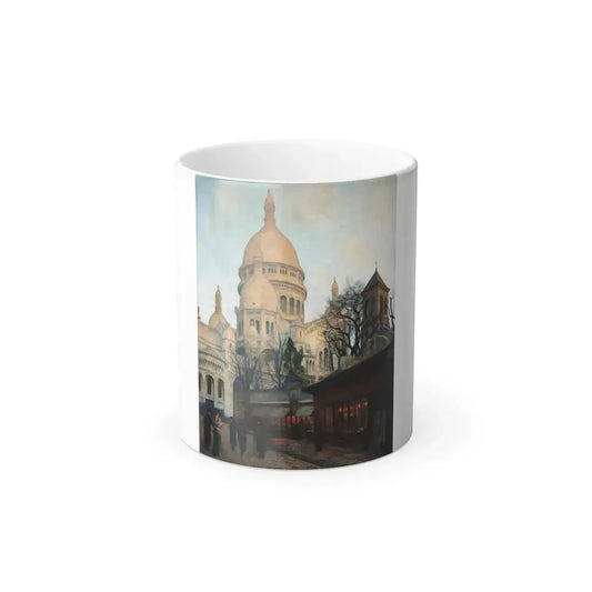 Hans Heyerdahl (1857-1913) The Sacre Coeur, Paris - Oil on Canvas - Color Changing Mug 11oz 11oz - Go Mug Yourself