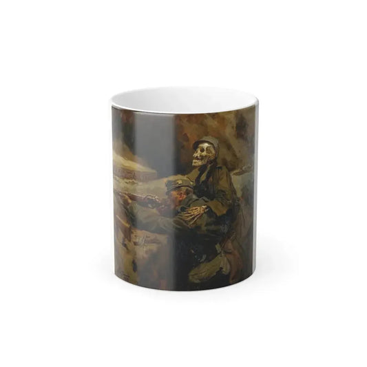 Hans Larwin (1873-1938) Soldat und Tod - 1917 - Color Changing Mug 11oz 11oz - Go Mug Yourself