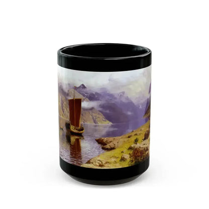 hansandreasdahl awaitinghisreturn - Black Coffee Mug 15oz - Go Mug Yourself