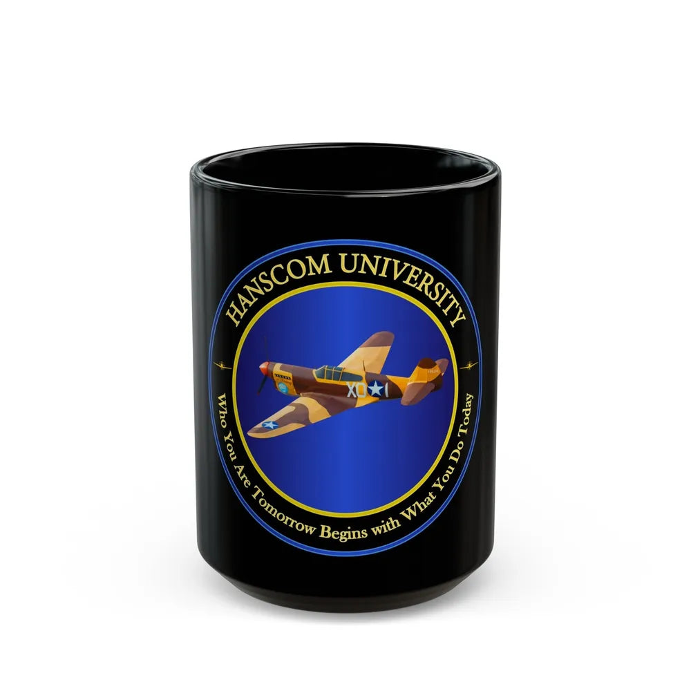 Hanscom University (U.S. Air Force) Black Coffee Mug-15oz-Go Mug Yourself