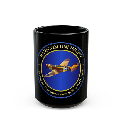 Hanscom University (U.S. Air Force) Black Coffee Mug-15oz-Go Mug Yourself