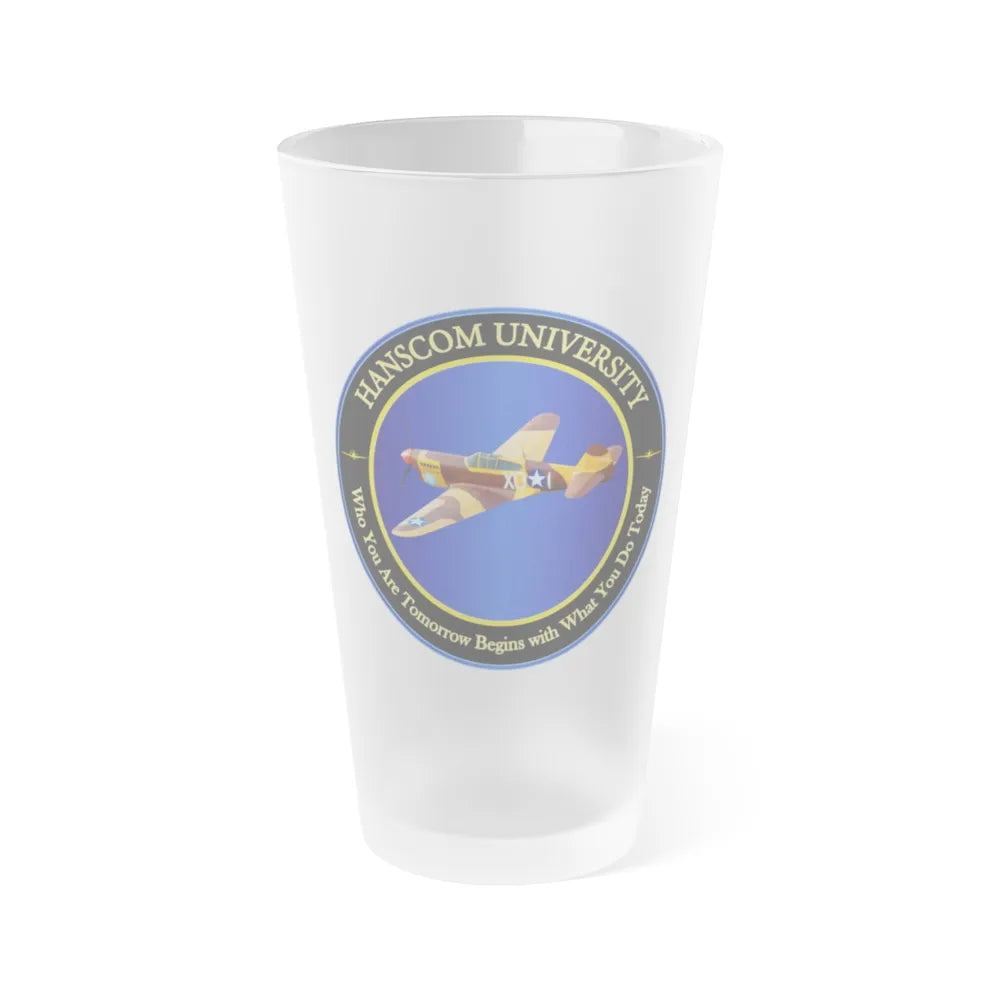 Hanscom University (U.S. Air Force) Frosted Pint Glass 16oz-Go Mug Yourself