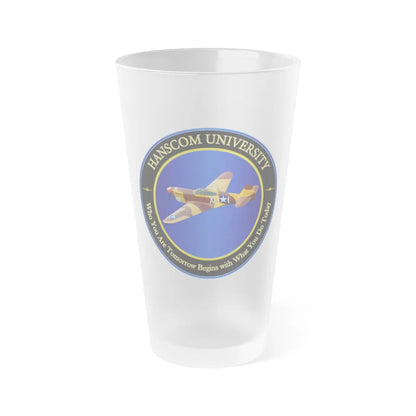 Hanscom University (U.S. Air Force) Frosted Pint Glass 16oz-Go Mug Yourself