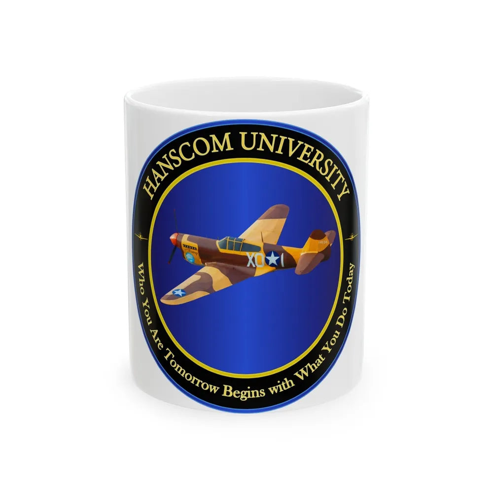 Hanscom University (U.S. Air Force) White Coffee Mug-11oz-Go Mug Yourself