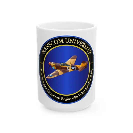 Hanscom University (U.S. Air Force) White Coffee Mug-15oz-Go Mug Yourself