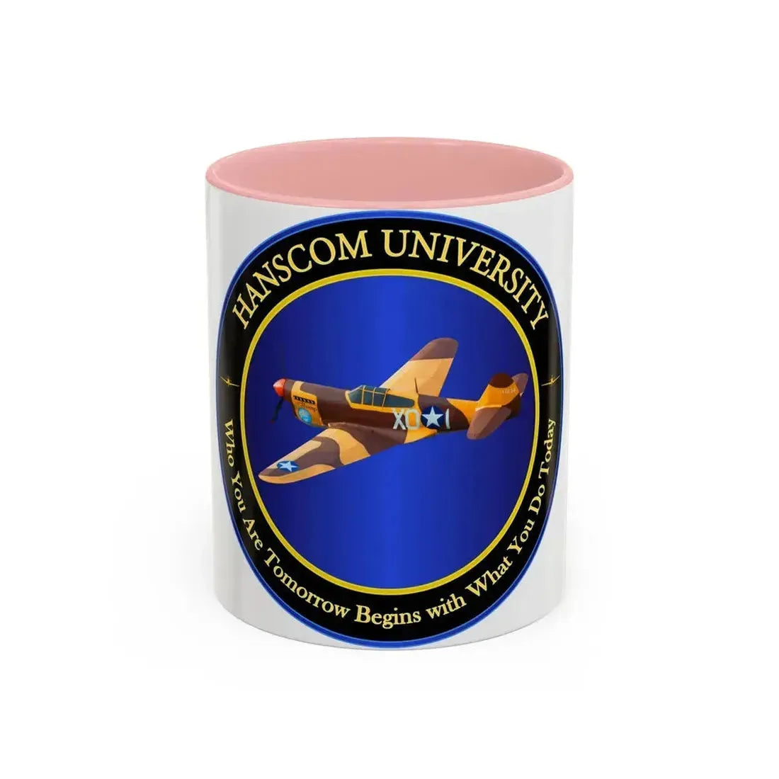 Hanscom University (U.S. Air Force) Accent Coffee Mug 11oz Pink - Go Mug Yourself