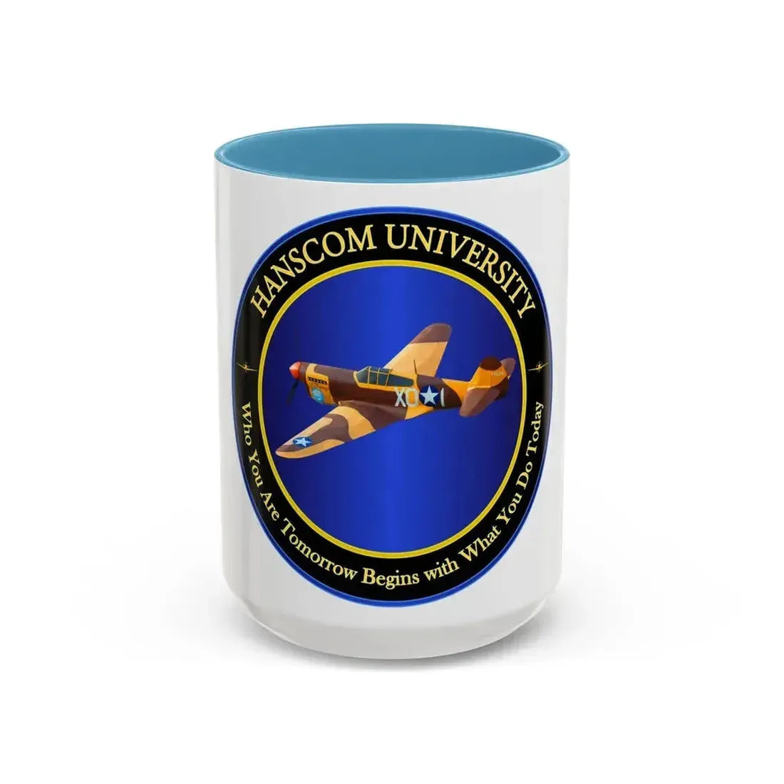 Hanscom University (U.S. Air Force) Accent Coffee Mug 15oz Light Blue - Go Mug Yourself