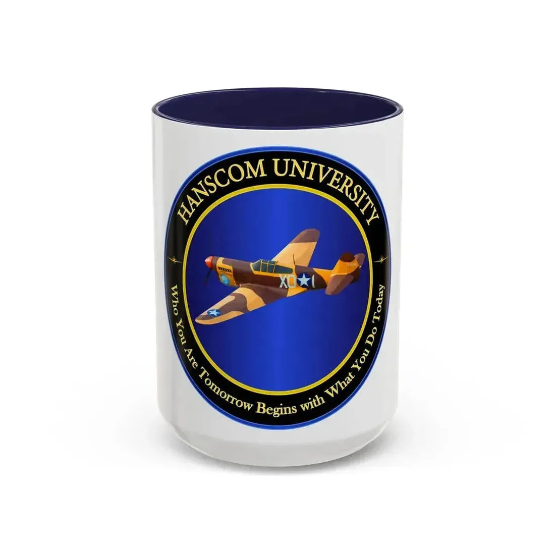 Hanscom University (U.S. Air Force) Accent Coffee Mug 15oz Navy - Go Mug Yourself