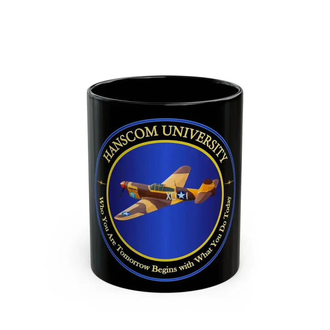 Hanscom University (U.S. Air Force) Black Coffee Mug 11oz - Go Mug Yourself
