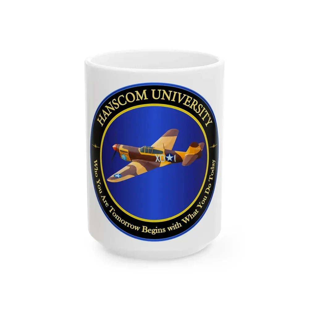 Hanscom University (U.S. Air Force) White Coffee Mug 15oz - Go Mug Yourself