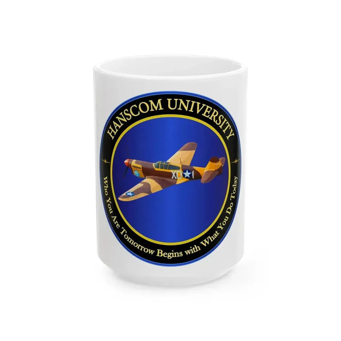 Hanscom University (U.S. Air Force) White Coffee Mug 15oz - Go Mug Yourself