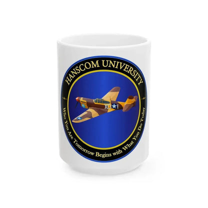 Hanscom University (U.S. Air Force) White Coffee Mug 15oz - Go Mug Yourself