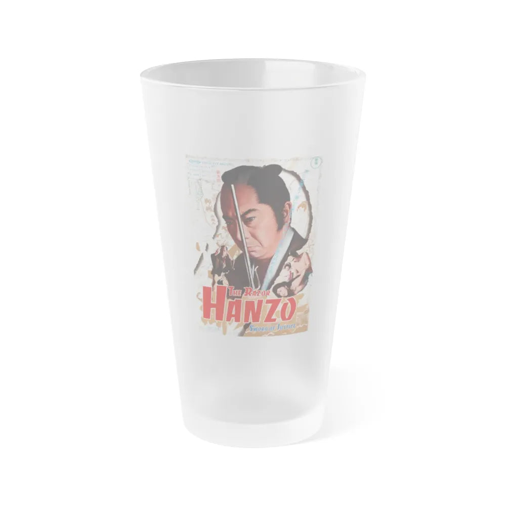 HANZO THE RAZOR SWORD OF JUSTICE 1972 Movie Poster - Frosted Pint Glass 16oz-16oz-Frosted-Go Mug Yourself