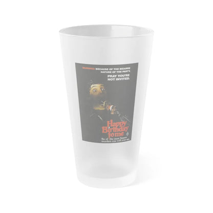 HAPPY BIRTHDAY TO ME 1981 Movie Poster - Frosted Pint Glass 16oz-16oz-Frosted-Go Mug Yourself