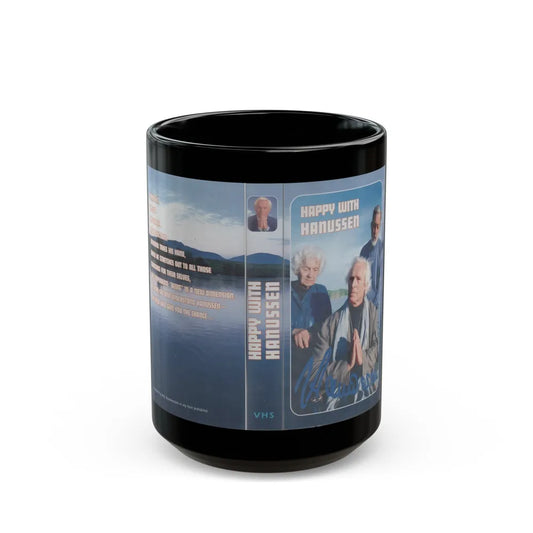 HAPPY WITH HANUSSEN (VHS COVER) - Black Coffee Mug-15oz-Go Mug Yourself