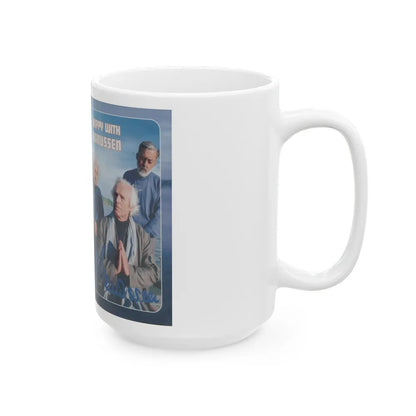 HAPPY WITH HANUSSEN (VHS COVER) - White Coffee Mug-Go Mug Yourself