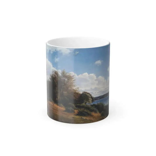 Harald Trolle (1834-1882) Cottage by a Lake - Oil on Canvas 1873 - Color Changing Mug 11oz 11oz - Go Mug Yourself