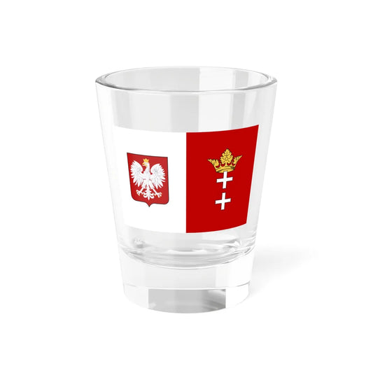 Harbour Authorities flag in Free City of Danzig (Poland) Shot Glass 1.5oz 1.5oz - Go Mug Yourself