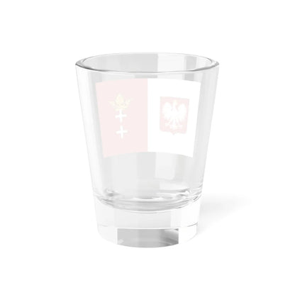 Harbour Authorities flag in Free City of Danzig (Poland) Shot Glass 1.5oz - Go Mug Yourself