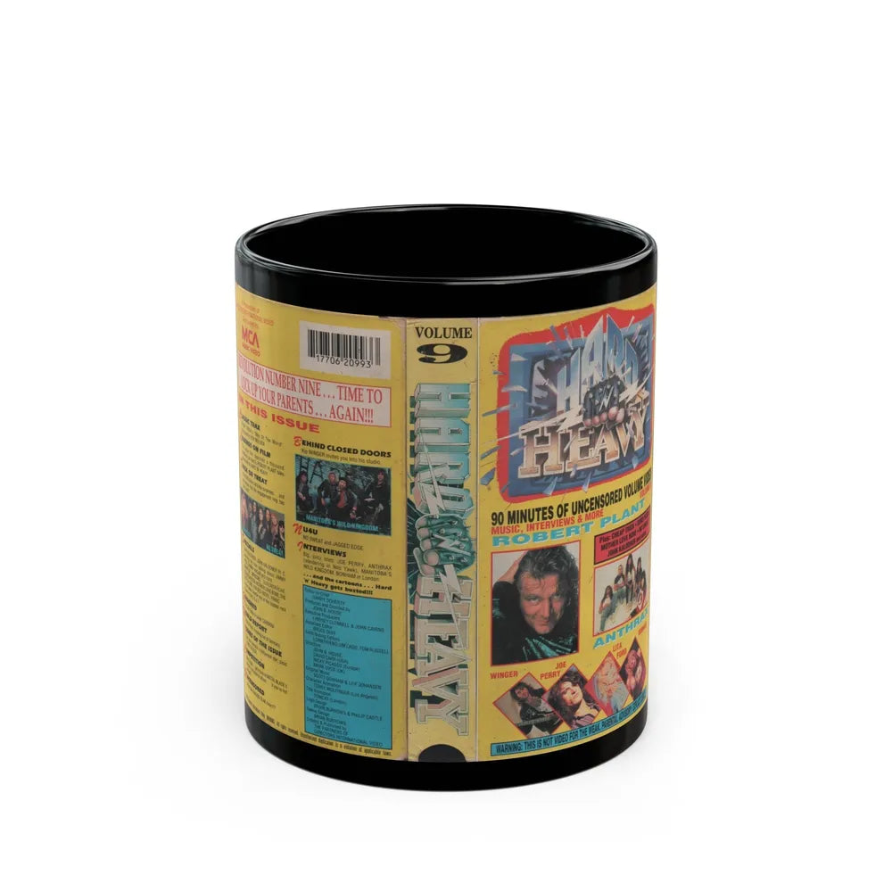 HARD N HEAVY VOLUME 9 (VHS COVER) - Black Coffee Mug-11oz-Go Mug Yourself