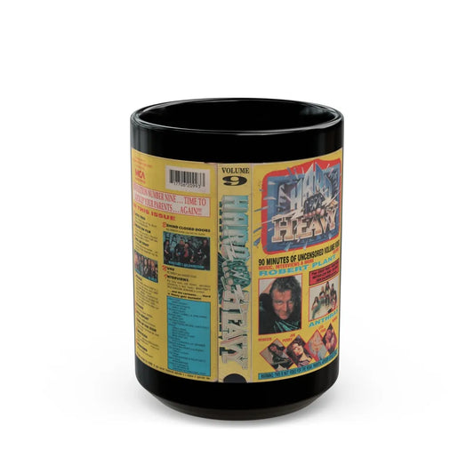 HARD N HEAVY VOLUME 9 (VHS COVER) - Black Coffee Mug-15oz-Go Mug Yourself