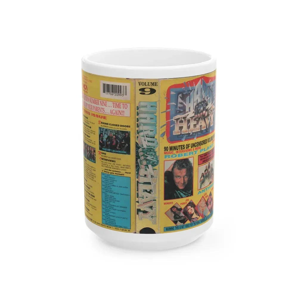 HARD N HEAVY VOLUME 9 (VHS COVER) - White Coffee Mug 15oz - Go Mug Yourself