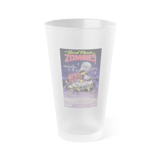 HARD ROCK ZOMBIES 1984 Movie Poster - Frosted Pint Glass 16oz-16oz-Frosted-Go Mug Yourself