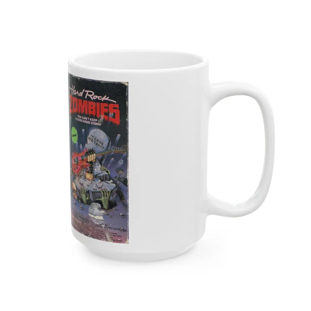 HARD ROCK ZOMBIES (VHS COVER) - White Coffee Mug-Go Mug Yourself