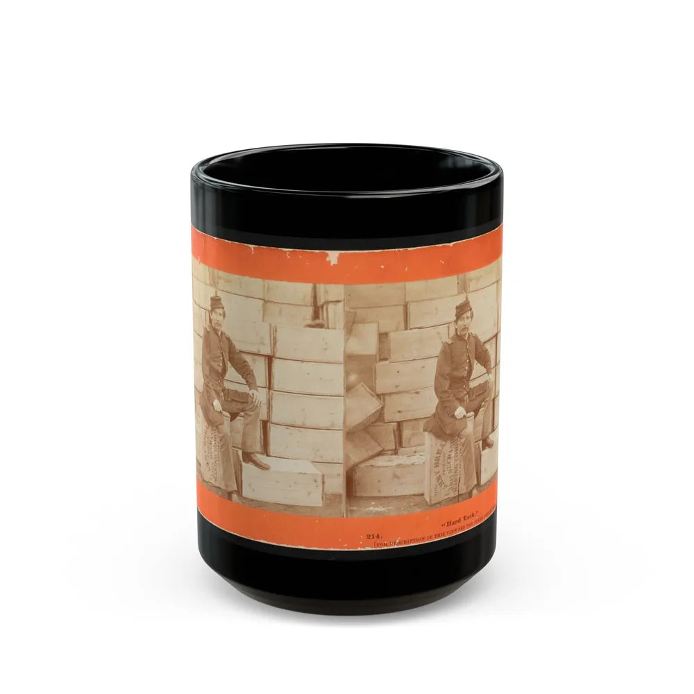 Hard Tack 001 (U.S. Civil War) Black Coffee Mug-15oz-Go Mug Yourself