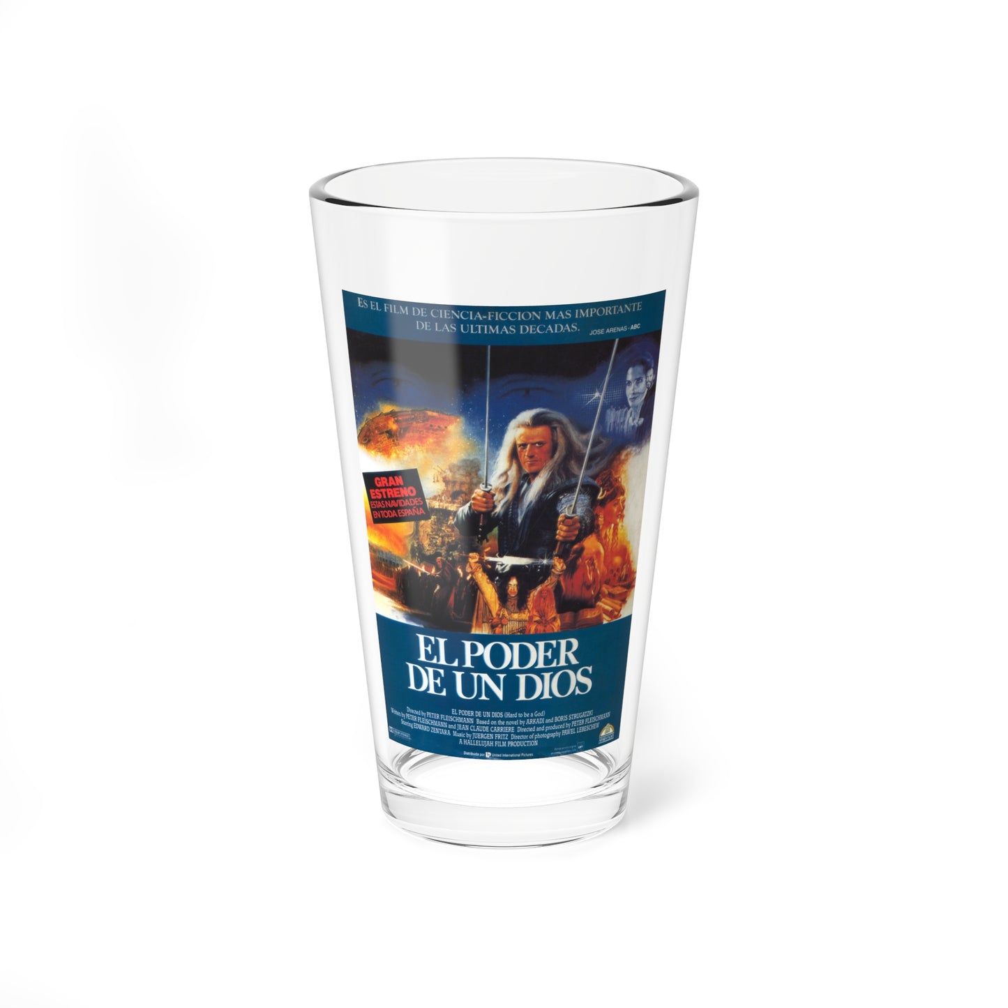 HARD TO BE A GOD 1989 Movie Poster - Pint Glass 16oz-16oz-Go Mug Yourself